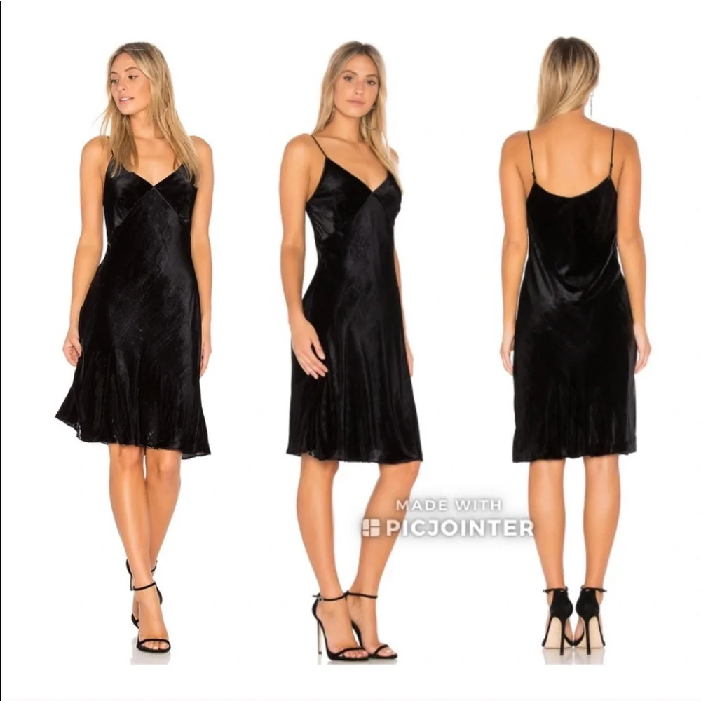Bailey 44 Mira Velvet Wrap Dress S Silver Black Slip Anthropologie Duochrome